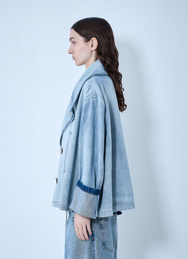 MM6 Maison Margiela Oversized Denim Peacoat Light Blue mmm0264002
