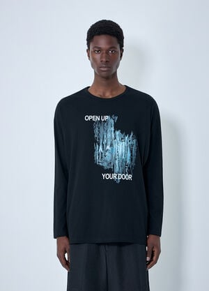Yohji Yamamoto Gusset Long Sleeve T-Shirt Black yoy0164005