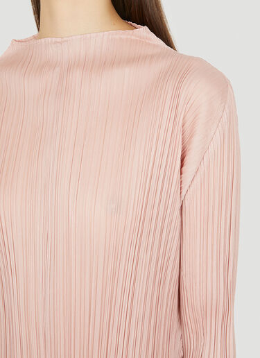 Pleats Please Issey Miyake 百褶半高领连衣裙 粉色 plp0251017