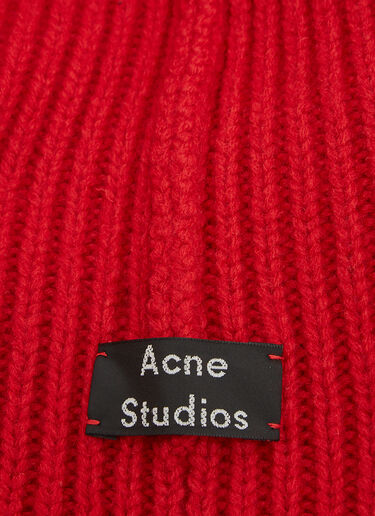 Acne Studios 팬시 페이스 니트 비니 Red acn0234072