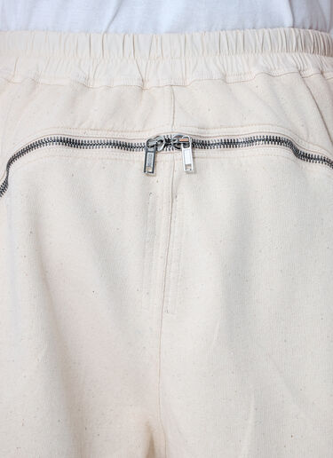 Rick Owens DRKSHDW Brushed Cotton Track Shorts Beige drk0160010