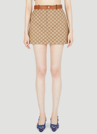 Gucci GG Canvas Skirt Camel guc0253067