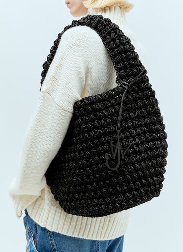 JW Anderson Large Popcorn Basket Shoulder Bag Black jwa0255019