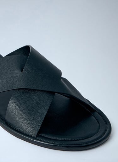 The Row Malick Crossed-Strap Sandals Black row0164011