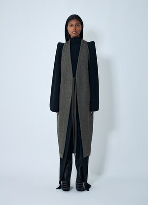 Rick Owens Wool Draped Waistcoat Grey ric0262001