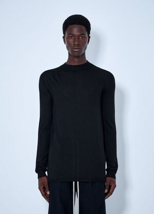 Rick Owens Fine Knit Crewneck Sweater Black ric0165077