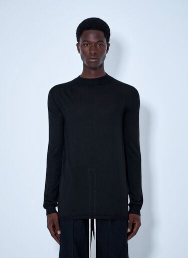 Rick Owens Fine Knit Crewneck Sweater Black ric0165077