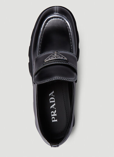Prada Monolith Platform Loafers Grey pra0251015
