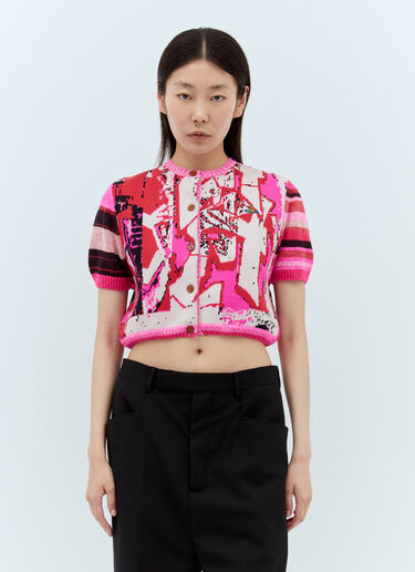 Vivienne Westwood 涂鸦短开衫 粉色 vvw0257018