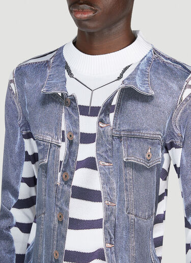 Y/Project x Jean Paul Gaultier Trompe L'Oeil Jacket Top Blue ypg0152006