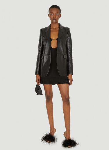 Saint Laurent Backless Mini Dress Black sla0247017