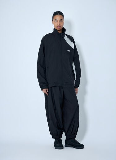 Y-3 Raw Edge 3 Stripes Nylon Shell Jacket Black yyy0364017