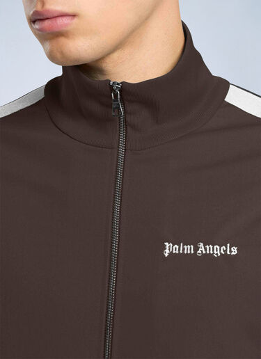 LN-CC® - Palm Angels: Classic Logo Track Jacket - Brown Palm Angels Classic Logo Track Jacket Brown pma0166280