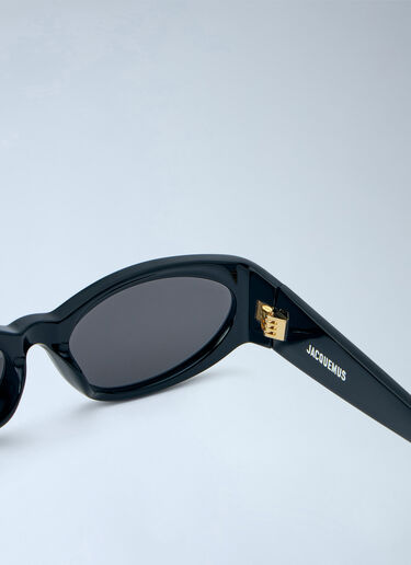 LN-CC® - Jacquemus: Ovalo Sunglasses - Black Jacquemus Ovalo Sunglasses Black jac0365302