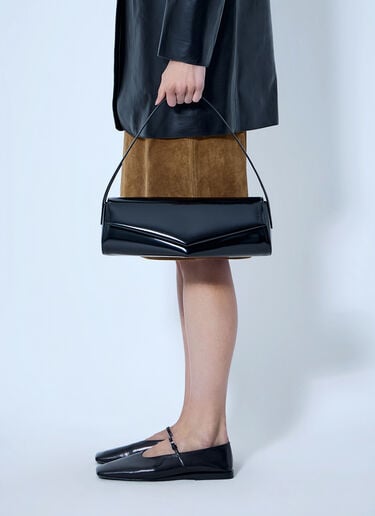 Jil Sander 칸테 플랩 숄더백 블랙 jil0266009