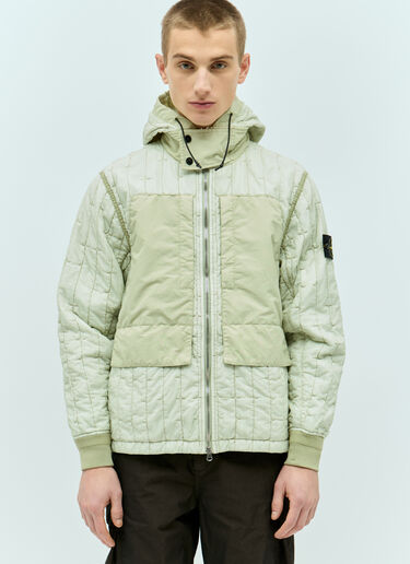 Stone Island Embroidered Padded Jacket Green sto0156029
