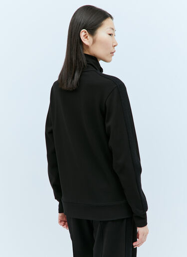 Moncler Logo Patch Zip-Up Sweatshirt Black mon0257046
