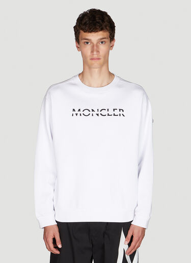 Moncler Logo Embroidered Sweatshirt White mon0149026