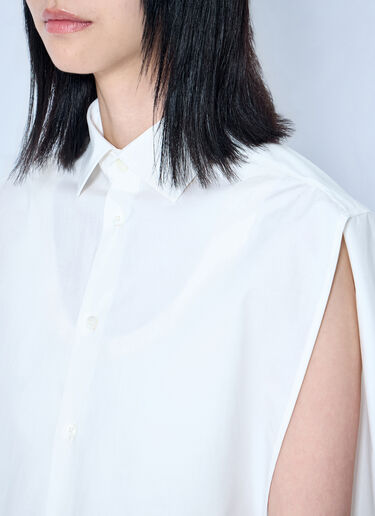 MM6 Maison Margiela Long-Sleeved Shirt White mmm0264052