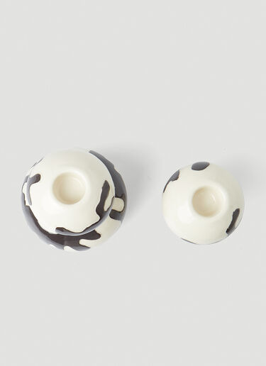 Marloe Marloe Set of Two Sanur Round Candle Holders Beige rlo0350008