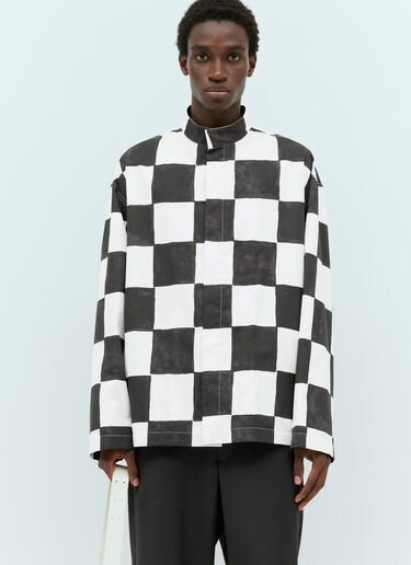 Jil Sander 印花束腰短夹克 黑色 jil0154001