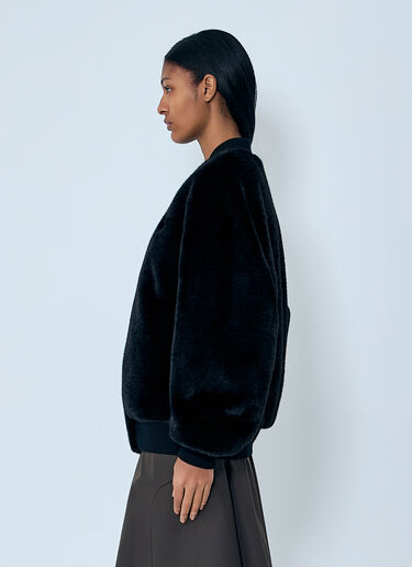 Faux Fur Reversible Bomber Jacket Prada Faux Fur Reversible Bomber Jacket Black pra0263006