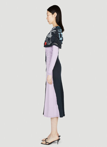 Marine Serre Graphic Panel Dress Black mrs0252002