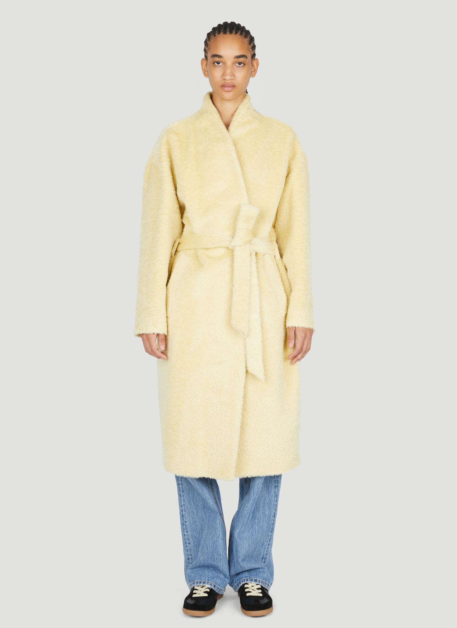 Shop Isabel Marant Caliste Wool Coat In Yellow