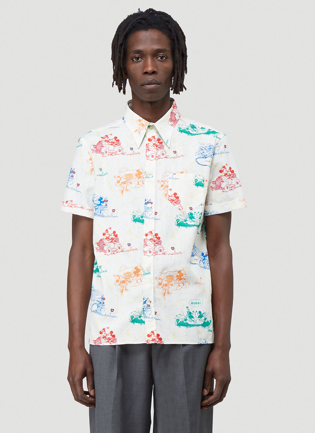 Gucci X Disney Mickey Mouse Shirt in White LN CC