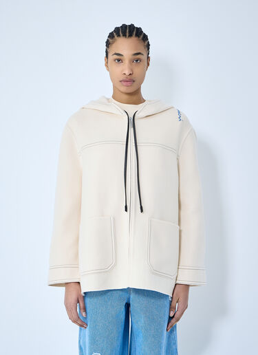 Marni Wool-And-Cashmere Hooded Jacket Beige mni0259006