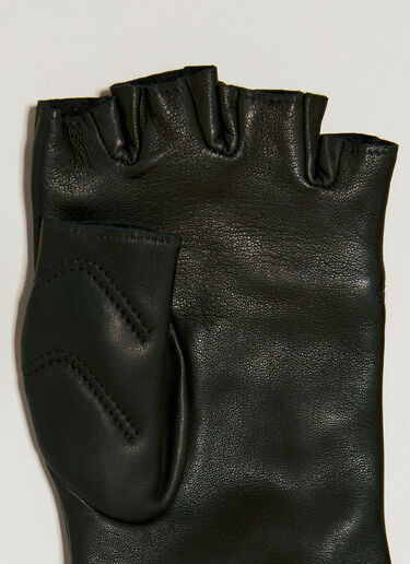 Quilted Leather Mittens Lanvin x Future Quilted Leather Mittens Black lvf0157015