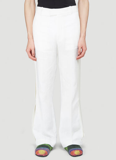 J.W. Anderson Wide Leg Tux Pants White jwa0140011