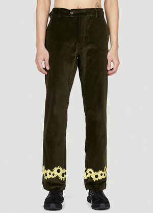 Saintwoods Flower Trim Pants Khaki swo0149002