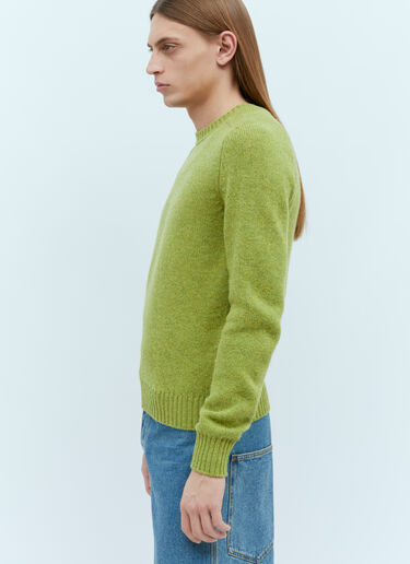 Gucci Logo Embroidery Wool Sweater Green guc0155064