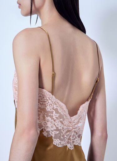 LN-CC® - Saint Laurent: Lace Camisole Top - Light Brown Saint Laurent Lace Camisole Top Light Brown sla0265010
