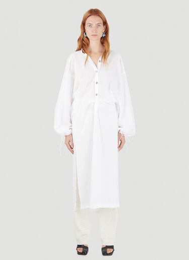 Acne Studios V-Neck Shirt Dress White acn0246002