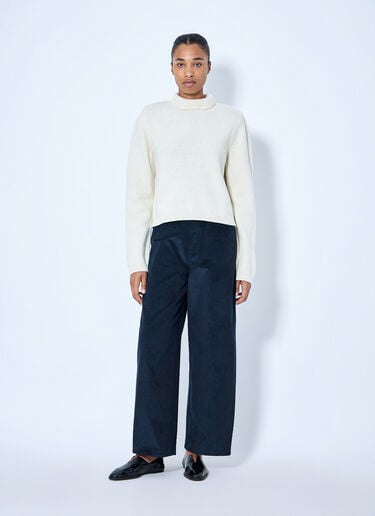 LN-CC® - RÓHE: Statement Shoulder Cropped Turtleneck - Cream RÓHE Statement Shoulder Cropped Turtleneck Cream roe0265015