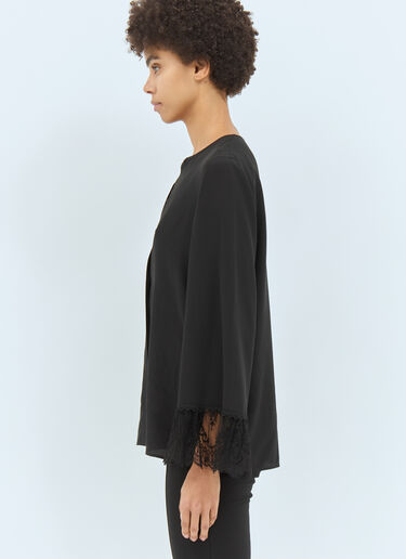 Chloé Collarless Fluid Blouse Black chl0258008