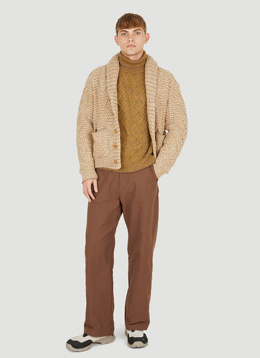 Snow Peak Mixed Knit Roll Neck Sweater Yellow snp0150013