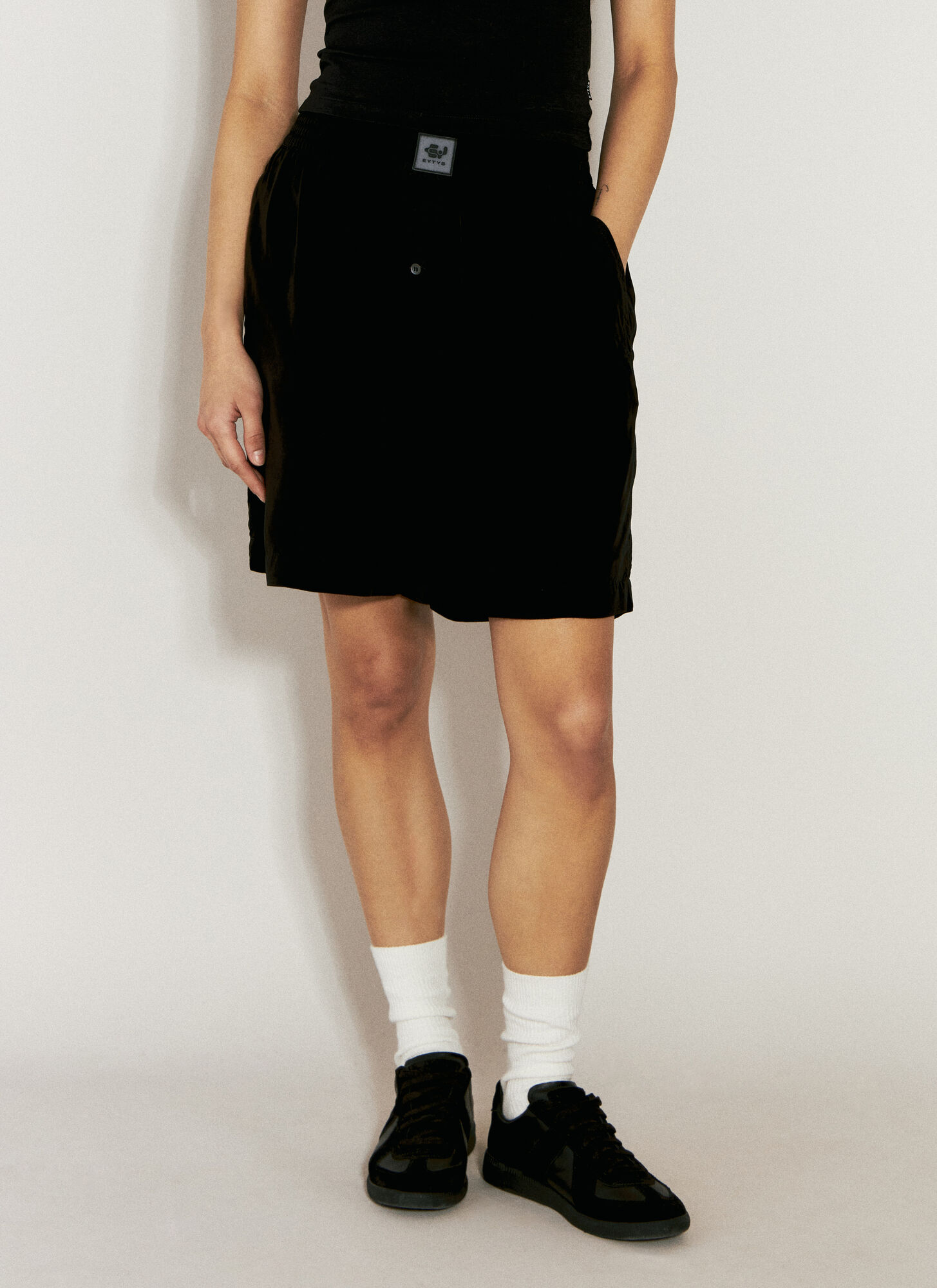 Shop Eytys Aniara Shorts In Black