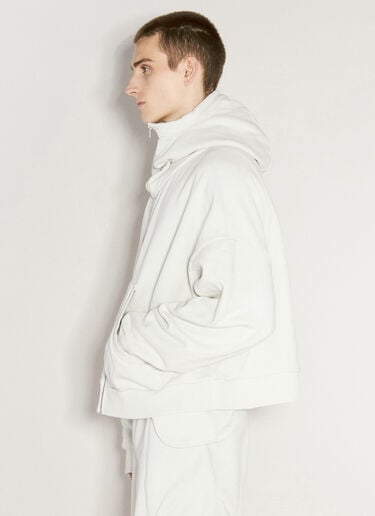 Entire Studios Full Zip Hooded Sweatshirt White ent0155021