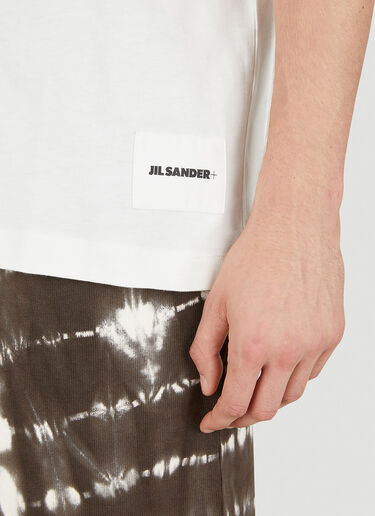Jil Sander 로고 프린트 T-셔츠 3벌 세트 화이트 jsp0149012