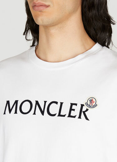 Moncler Logo Print T-Shirt White mon0153007