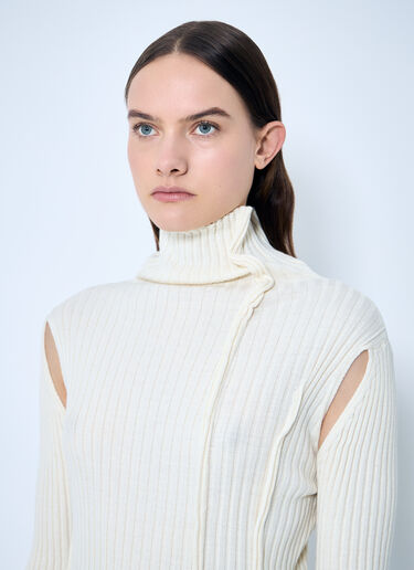 MM6 Maison Margiela Rib Sweater White mmm0259007