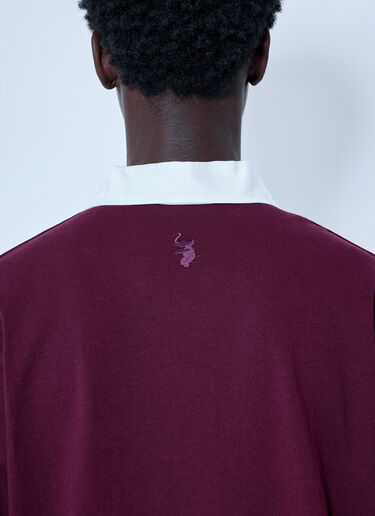 LN-CC® - Wales Bonner: Prism Rugby Polo Shirt - Bordeaux Wales Bonner Prism Rugby Polo Shirt Bordeaux wbn0166003