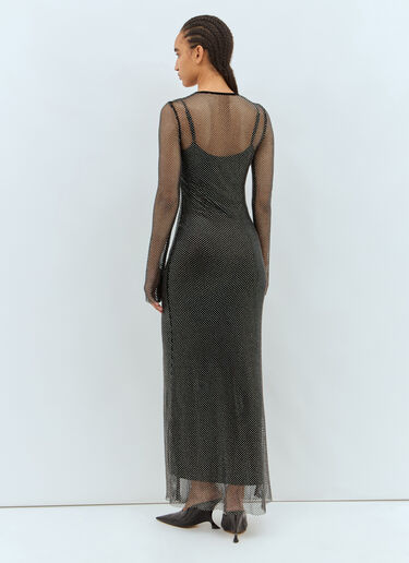 Sportmax 라인스톤 튈 맥시 원피스 블랙 spx0257001