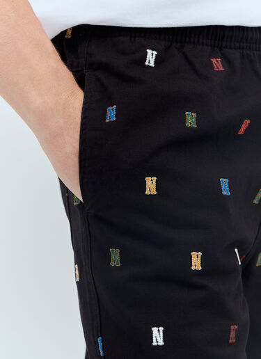 thisisneverthat® 자수 이지 팬츠 블랙 tsn0156006