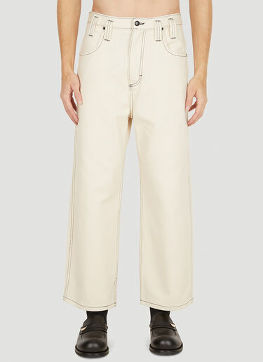 Eckhaus Latta Redux Baggy Jeans Beige eck0151005