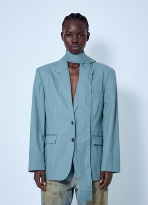 Acne Studios Suit Jacket with Scarf Green acn0264035