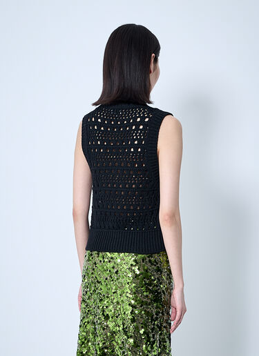 GANNI Logo Patch Vest Black gan0260001